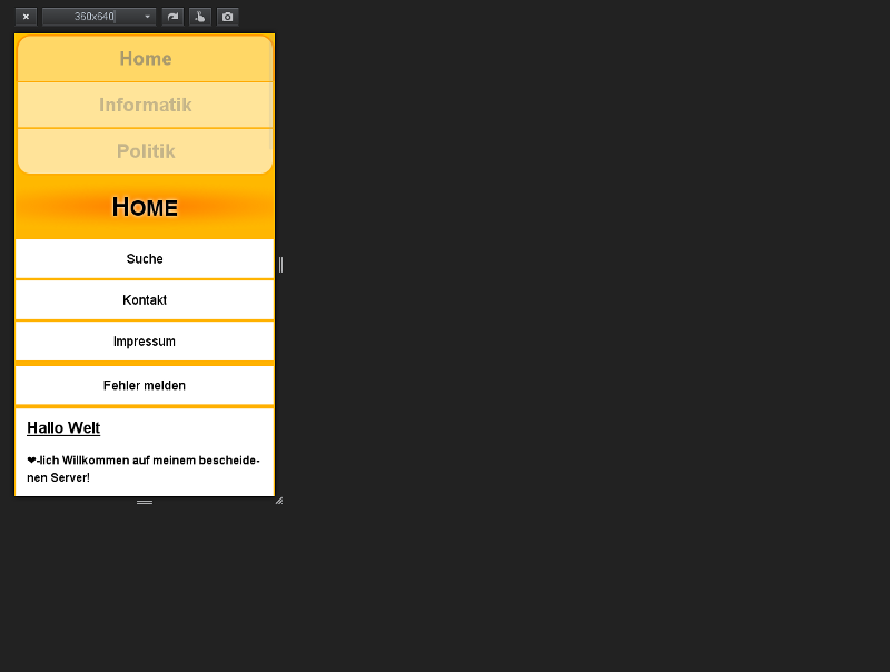 Firefox Bildschirmgrössen testen